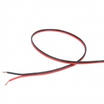 Luidsprekerkabel 2x 0.75 mm zwart/rood op rol 150 meter