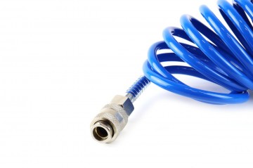 Spiraal luchtslang - 8 bar - 5mm - 20 meter - EURO aansluiting