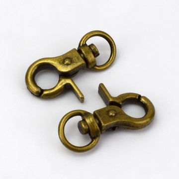 Gesp sluiting - Brons - Ooghaak met veersluiting - 30 mm