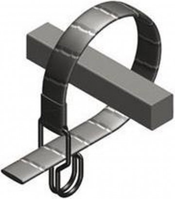 Snelbinder met stalen haken - 120cm - Zwart