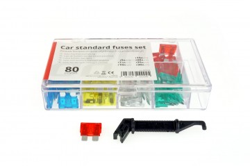 steekzekeringen - 80 stuks + tang - Assortiment doos