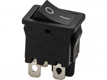SCHAKELAAR - ‘on/off’ - 250V 6A - ZWART - 4 polig