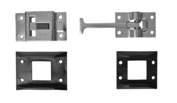 Deur vastzetter - Met tegenstuk - 129 x 45mm - Gegalvaniseerd