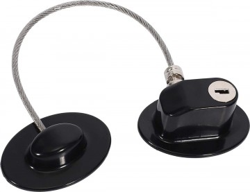 Raamslot met kinderbeveiliging - 3M plakstrip - 20cm - Zwart