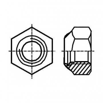 M10 Borgmoer - Geheel metaal - Metrisch