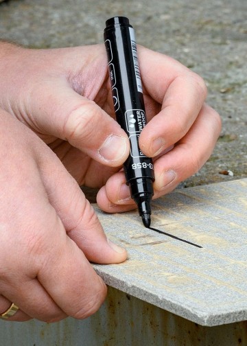 Industriële olie marker - Waterproof - Zwart - Per stuk