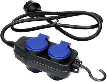 Waterdichte verlengsnoer - 4 voudig  - 10 meter