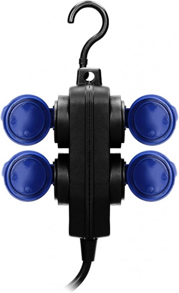 Waterdichte verlengsnoer - 4 voudig  - 5 meter