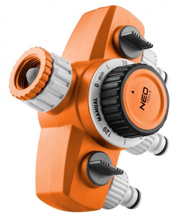 Tuinkraan waterverdeler - 3 voudig - Met timer