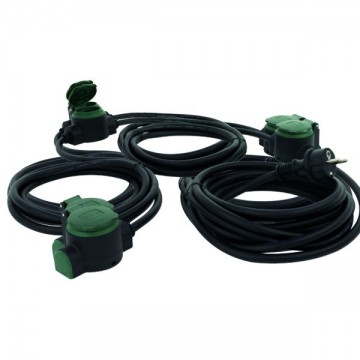 Waterdichte stekkerdozen - 3 voudig  - 10 meter