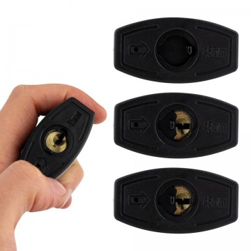 Hangslot met sleutels - 3 sleutels - Zwart