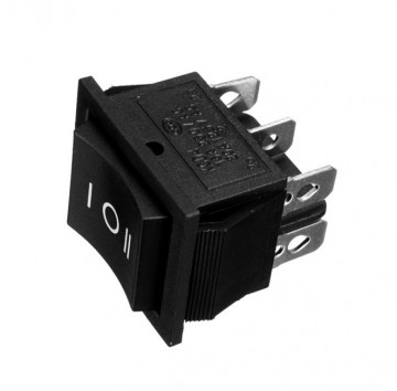 Schakelaar - 3 Standen - 250V 16A - Zwart