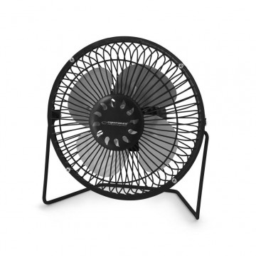 Bureau ventilator op USB - 14cm - Zwart