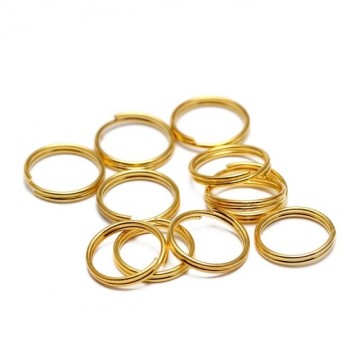 Sleutelring - 20mm - Goud - Per 10 stuks
