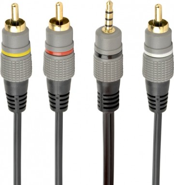 3,5mm Jack naar Tulp Audio Video kabel - 1,5 meter - Zwart