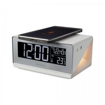 Wekker met draadloze oplader temperatuurweergave