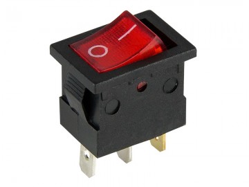 Schakelaar - rood - 12 volt - 15A - verlicht