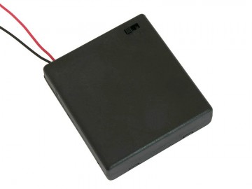 Batterijhouder 4x AA - Met schakelaar en montagekabels