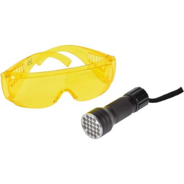 UV LED zaklamp - 21 LEDs - Met beschermbril