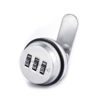 Brievenbus kantelslot - Met cijfercode - 20mm cijferslot - Zilverkleurig