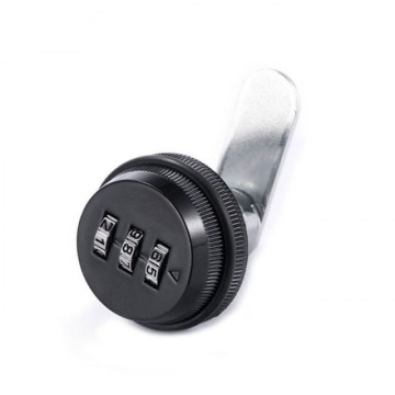 Brievenbus kantelslot - Met cijfercode - 30mm cijferslot - Zwart