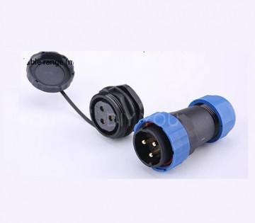 Male + socket - Waterdichte kabelverbinder - 3 aderig - IP68