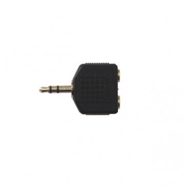 Jack verloopstekker 3.5 inch - Male naar 2x female