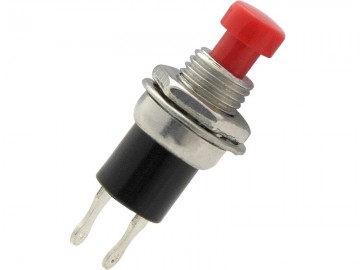 Rode (reset) knop - AAN / UIT kunststof rond