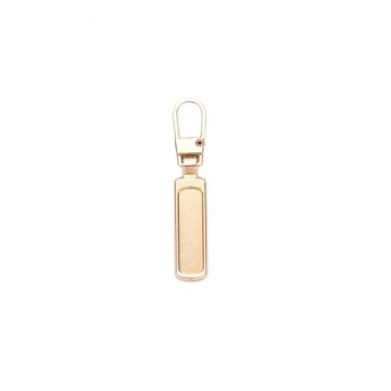 Metalen zip puller - 50mm - Rose gold - Per stuk