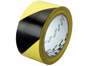Waarschuwingstape - Geel + zwart - 33 meter