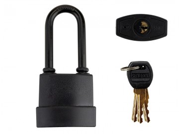 Hangslot met sleutels - 3 sleutels - Zwart