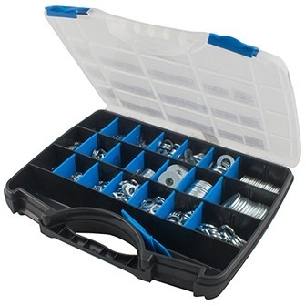 Ringen assortiment 2100 stuks - 21 soorten  - Verzinkt 44124