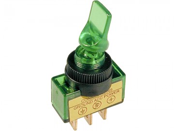 SCHAKELAAR - ‘ON/OFF’ - 12V 20A - GROEN