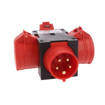 400V Splitter - IP44 - 16A - 3 voudig