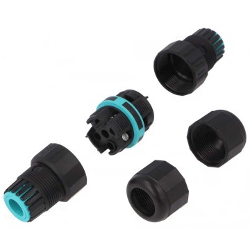 4 aderige kabelverbinder - schroefconnector - waterdicht IP68 - Premium