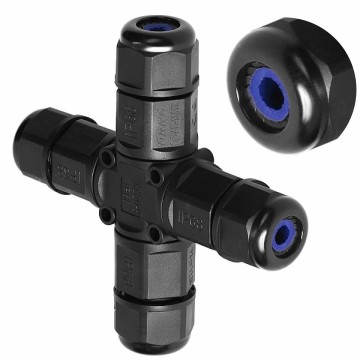 Waterdichte kabelverbinder - UL94 V1 - X splitter - 3x4mm²