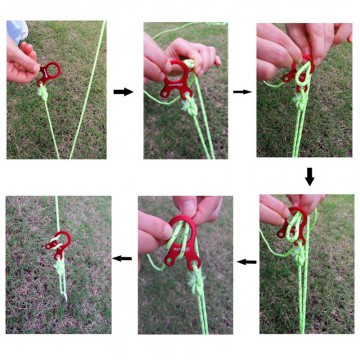 Scheerlijn spanner - 3 ogen - Aluminium