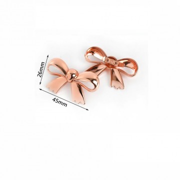Broche met strikje - 45mm - Rose gold