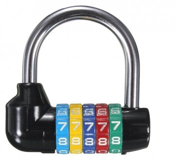 Hangslot met cijfercode - 5 cijfers - Zwart