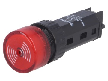 Inbouw lichtzoemer - 80dB - 12V - Rood