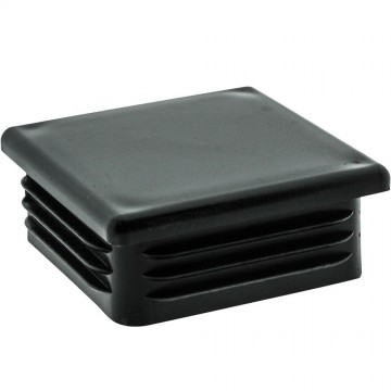 Inslagdop - vierkant - 15x15mm (0,8 - 2) - zwart - kunststof