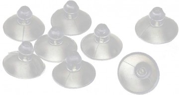 Zuignap met glasbuffer - 25 x 7,5 x 12mm - Transparant