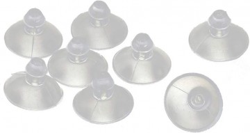 Zuignap met glasbuffer - 35 x 11 x 20mm - Transparant