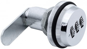 Brievenbus kantelslot - Met cijfercode - 30mm cijferslot - Zilverkleurig