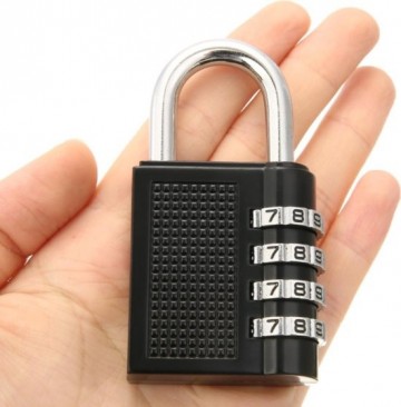 Hangslot met cijfercode - 4 cijfers - Zwart