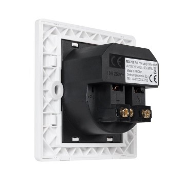 Inbouwstopcontact - 2x USB - 2.4A - 86 x 86cm