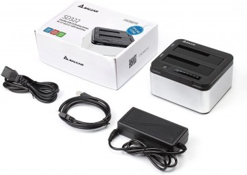 Harddisk Dockingstation Duo - Sata USB3.0 Clone - Zwart SD322