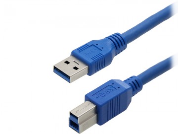 USB A 3.0 naar B 3.0 kabel - 1.5 meter - Blauw