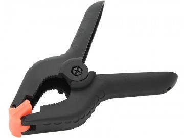 Lijmklem met veer - 150mm - Zwart