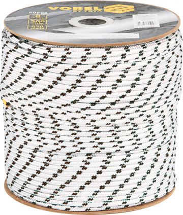 Touw op rol - 16mm - 80 meter - Zwart/wit